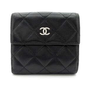 Chanel Matelasse Black Lambskin Double- #364141C95B
